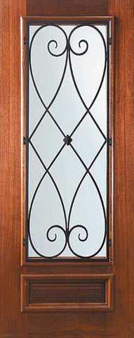 WDMA 32x80 Door (2ft8in by 6ft8in) Exterior Mahogany 80in 3/4 Lite Charleston Door 1