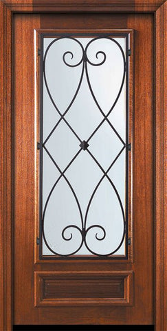 WDMA 32x80 Door (2ft8in by 6ft8in) Exterior Mahogany 80in 3/4 Lite Charleston Door 2