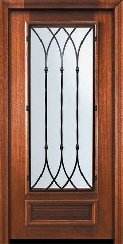WDMA 32x80 Door (2ft8in by 6ft8in) Exterior Mahogany 80in 3/4 Lite Warwick Door 2