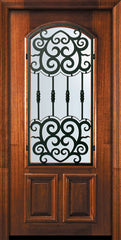 WDMA 32x80 Door (2ft8in by 6ft8in) Exterior Mahogany 80in Arch Lite Barcelona Door 2