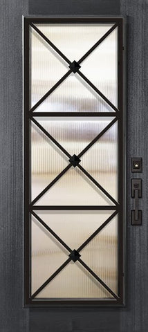 WDMA 32x80 Door (2ft8in by 6ft8in) Exterior Mahogany 80in Full Lite Republic Portobello Door 1