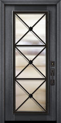 WDMA 32x80 Door (2ft8in by 6ft8in) Exterior Mahogany 80in Full Lite Republic Portobello Door 2
