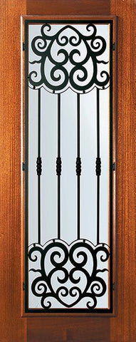 WDMA 32x80 Door (2ft8in by 6ft8in) Exterior Mahogany 80in Full Lite Barcelona Door 1
