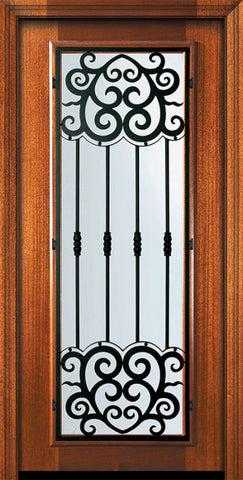 WDMA 32x80 Door (2ft8in by 6ft8in) Exterior Mahogany 80in Full Lite Barcelona Door 2