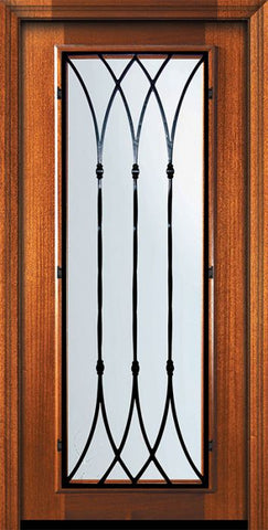 WDMA 32x80 Door (2ft8in by 6ft8in) Exterior Mahogany 80in Full Lite Warwick Door 2