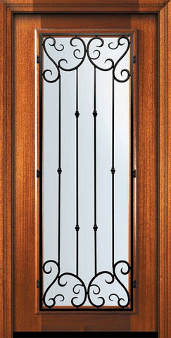 WDMA 32x80 Door (2ft8in by 6ft8in) Exterior Mahogany 80in Full Lite Valencia Door 2