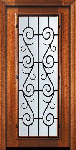 WDMA 32x80 Door (2ft8in by 6ft8in) Exterior Mahogany 80in Full Lite St. Charles Door 2