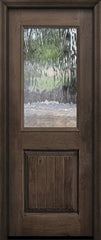 WDMA 32x80 Door (2ft8in by 6ft8in) Exterior Knotty Alder 80in 1/2 Lite Privacy Glass Door 1