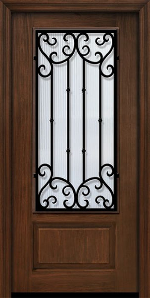 WDMA 32x80 Door (2ft8in by 6ft8in) Exterior Cherry 80in 1 Panel 3/4 Lite Valencia Door 1
