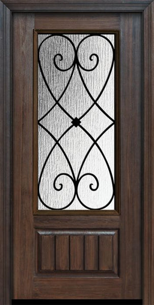 WDMA 32x80 Door (2ft8in by 6ft8in) Exterior Cherry 80in 1 Panel 3/4 Lite Charleston Door 1
