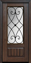 WDMA 32x80 Door (2ft8in by 6ft8in) Exterior Cherry 80in 1 Panel 3/4 Lite Charleston Door 1
