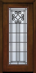 WDMA 32x80 Door (2ft8in by 6ft8in) Exterior Cherry 80in Full Lite Novara / Walnut Door 1