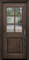 WDMA 32x80 Door (2ft8in by 6ft8in) Exterior Knotty Alder 80in 1/2 Lite 1 Panel 6 Lite SDL Door 1