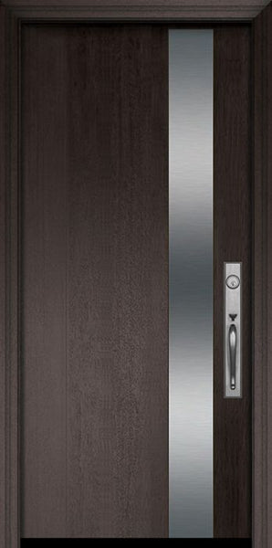 WDMA 32x80 Door (2ft8in by 6ft8in) Exterior Mahogany 80in Costa Mesa Solid Contemporary Door 1