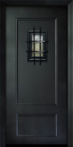 WDMA 32x80 Door (2ft8in by 6ft8in) Exterior 80in ThermaPlus Steel 2 Panel Door with Speakeasy 1