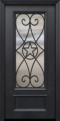 WDMA 32x80 Door (2ft8in by 6ft8in) Exterior 80in ThermaPlus Steel Austin 1 Panel 3/4 Lite GBG Door 1