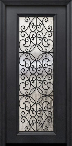 WDMA 32x80 Door (2ft8in by 6ft8in) Exterior 80in ThermaPlus Steel Florence 1 Panel Full Lite GBG Door 1