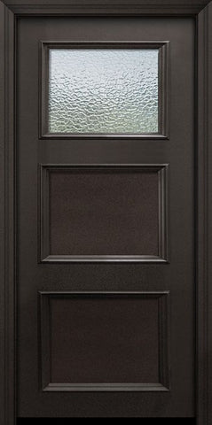 WDMA 32x80 Door (2ft8in by 6ft8in) Exterior 80in ThermaPlus Steel 1 Lite 2 Panel Continental Door w/ Textured Glass 1