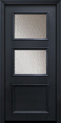 WDMA 32x80 Door (2ft8in by 6ft8in) Exterior 80in ThermaPlus Steel 2 Lite 1 Panel Continental Door w/ Textured Glass 1