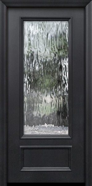 WDMA 32x80 Door (2ft8in by 6ft8in) French 80in ThermaPlus Steel 3/4 Lite Privacy Glass Door 1