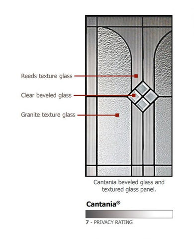 WDMA 32x80 Door (2ft8in by 6ft8in) Exterior 80in ThermaPlus Steel Cantania 1 Panel 3/4 Lite Door 3