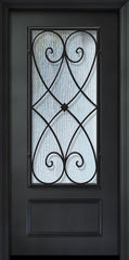 WDMA 32x80 Door (2ft8in by 6ft8in) Exterior 80in ThermaPlus Steel Charleston 1 Panel 3/4 Lite Door 1