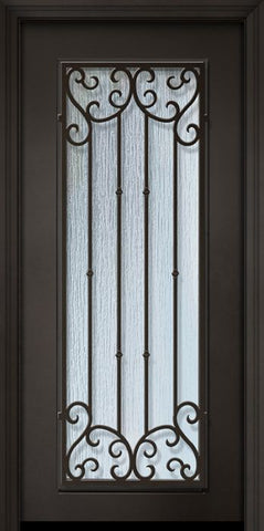 WDMA 32x80 Door (2ft8in by 6ft8in) Exterior 80in ThermaPlus Steel Valencia 1 Panel Full Lite Door 1