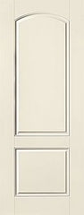WDMA 32x96 Door (2ft8in by 8ft) Exterior Smooth Fiberglass Impact Door 8ft 2 Panel Soft Arch 1