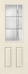 WDMA 32x96 Door (2ft8in by 8ft) Exterior Smooth Fiberglass Impact Door 8ft 1/2 Lite Axis 2