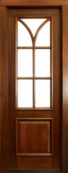 WDMA 32x96 Door (2ft8in by 8ft) Exterior Swing Mahogany Seville Single Door Renaissance 1