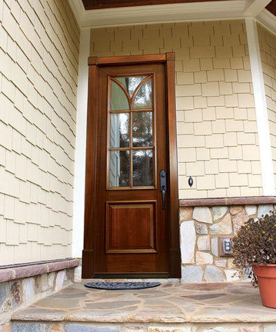 WDMA 32x96 Door (2ft8in by 8ft) Exterior Swing Mahogany Seville Single Door Renaissance 2