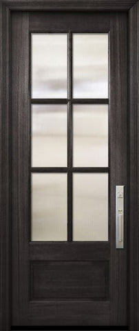 WDMA 32x96 Door (2ft8in by 8ft) Exterior Mahogany 96in 3/4 Lite 6 Lite SDL DoorCraft Door 2