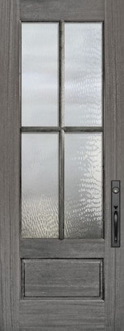 WDMA 32x96 Door (2ft8in by 8ft) Exterior Mahogany 96in 3/4 Lite 4 Lite SDL DoorCraft Door 1