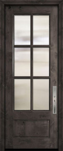 WDMA 32x96 Door (2ft8in by 8ft) Exterior Knotty Alder 96in 3/4 Lite 6 Lite SDL Estancia Alder Door 2