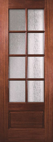 WDMA 32x96 Door (2ft8in by 8ft) Exterior Mahogany 96in 8 Lite TDL DoorCraft Door w/Textured Glass 1