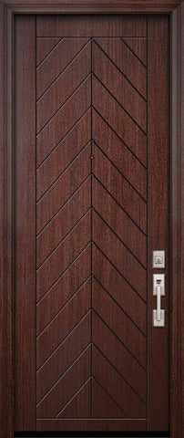 WDMA 32x96 Door (2ft8in by 8ft) Exterior Mahogany 96in Chevron Contemporary Door 2