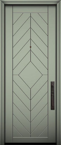 WDMA 32x96 Door (2ft8in by 8ft) Exterior Smooth IMPACT | 96in Lynnwood Solid Contemporary Door 1