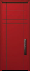 WDMA 32x96 Door (2ft8in by 8ft) Exterior Smooth IMPACT | 96in Fleetwood Solid Contemporary Door 1