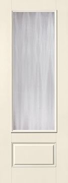 WDMA 32x96 Door (2ft8in by 8ft) Exterior Smooth Fiberglass Impact Door 8ft 3/4 Lite Chinchilla 1