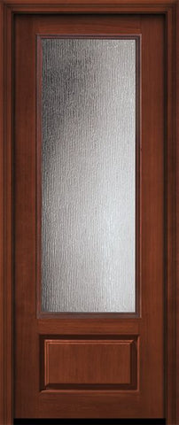 WDMA 32x96 Door (2ft8in by 8ft) Exterior Cherry IMPACT | 96in 3/4 Lite Privacy Glass Door 1