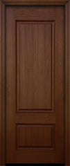 WDMA 32x96 Door (2ft8in by 8ft) Exterior Mahogany IMPACT | 96in 2 Panel Square V-grooved Door 1