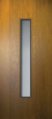 WDMA 32x96 Door (2ft8in by 8ft) Exterior Mahogany 96in Malibu Contemporary Door w/Textured Glass 1