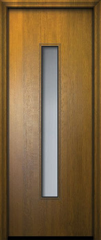 WDMA 32x96 Door (2ft8in by 8ft) Exterior Mahogany 96in Malibu Contemporary Door w/Textured Glass 2