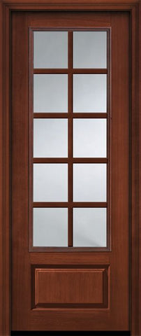 WDMA 32x96 Door (2ft8in by 8ft) French Cherry IMPACT | 96in 3/4 Lite 1 Panel 10 Lite SDL Door 1