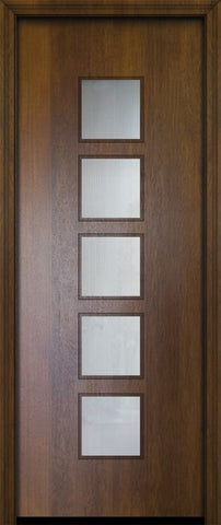 WDMA 32x96 Door (2ft8in by 8ft) Exterior Mahogany 96in Venice Contemporary Door w/Textured Glass 2