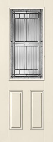 WDMA 32x96 Door (2ft8in by 8ft) Exterior Smooth Fiberglass Impact Door 8ft 1/2 Lite Saratoga 1