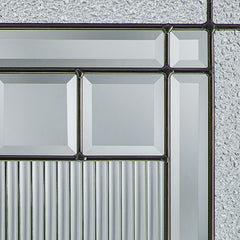 WDMA 32x96 Door (2ft8in by 8ft) Exterior Smooth Fiberglass Impact Door 8ft 1/2 Lite Saratoga 2