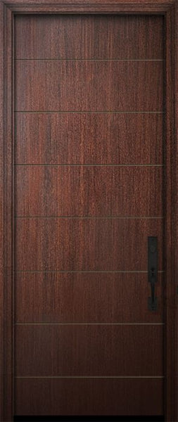 WDMA 32x96 Door (2ft8in by 8ft) Exterior Mahogany 96in Westwood Solid Contemporary Door 1