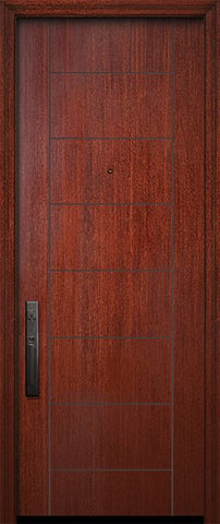 WDMA 32x96 Door (2ft8in by 8ft) Exterior Mahogany 96in Brentwood Solid Contemporary Door 1