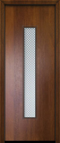 WDMA 32x96 Door (2ft8in by 8ft) Exterior Mahogany 96in Malibu Contemporary Door w/Metal Grid 2